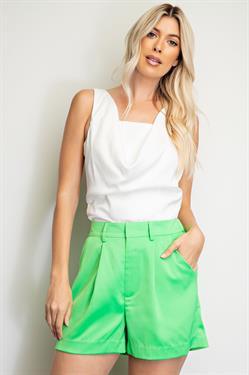 High Waist Pleated Shorts