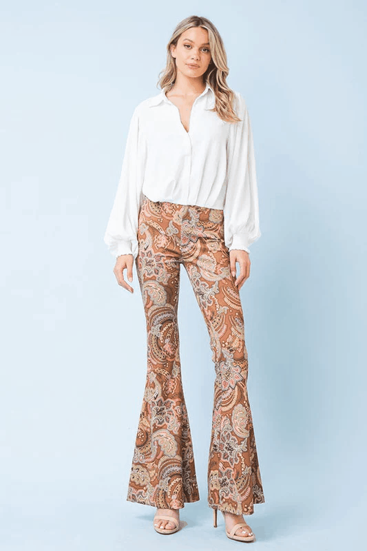 paisley print flare pants#N# – RK Collections Boutique