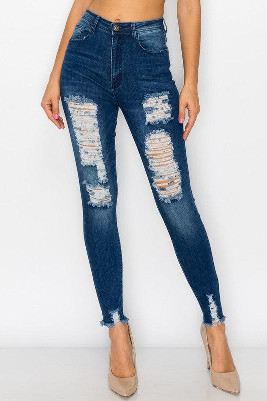 GP2101 PLUS high waist stretch skinny jeans – RK Collections Boutique