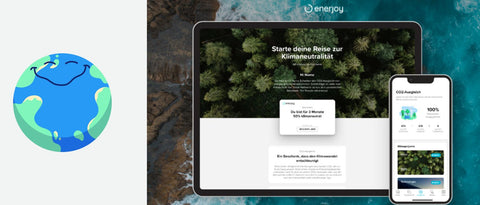 Webseite von enerjoy für das klimaneutrale Geschenk für einen guten Freund