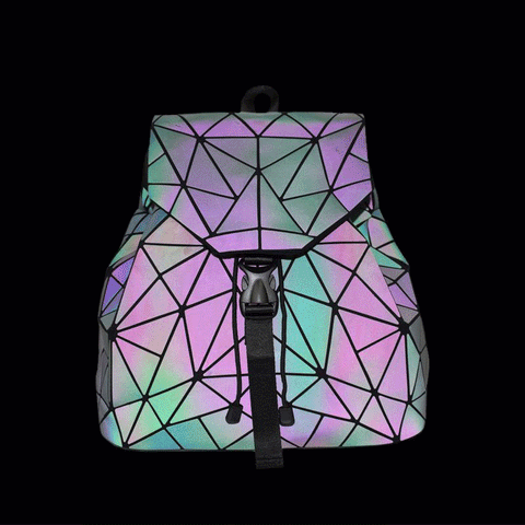 Geometric Luminous Reflective Backpack