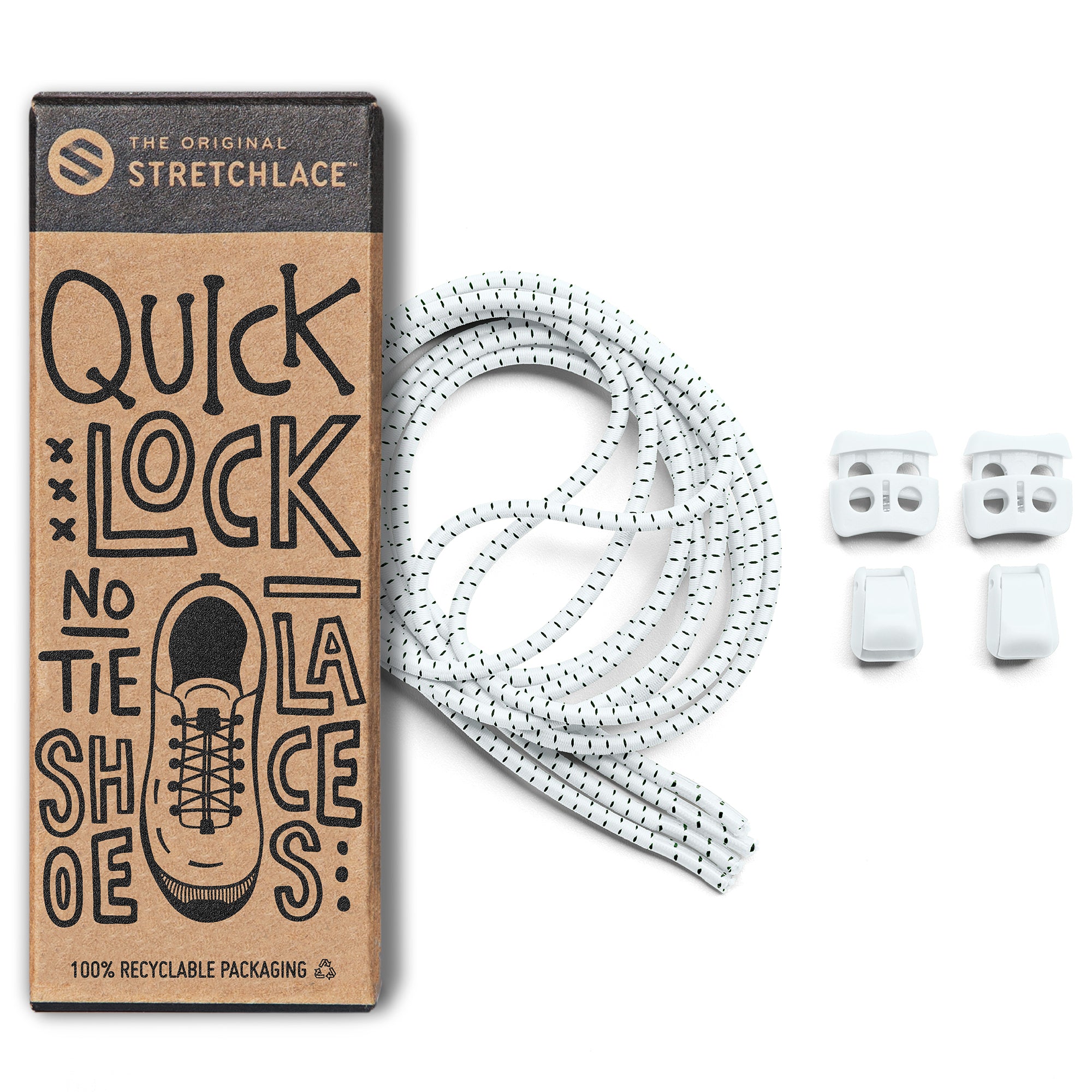 Shoelace Knot Clips by The Original Stretchlace, Keep Shoe Laces Tied &  Secure, Shoelace Bow Clip Accessory