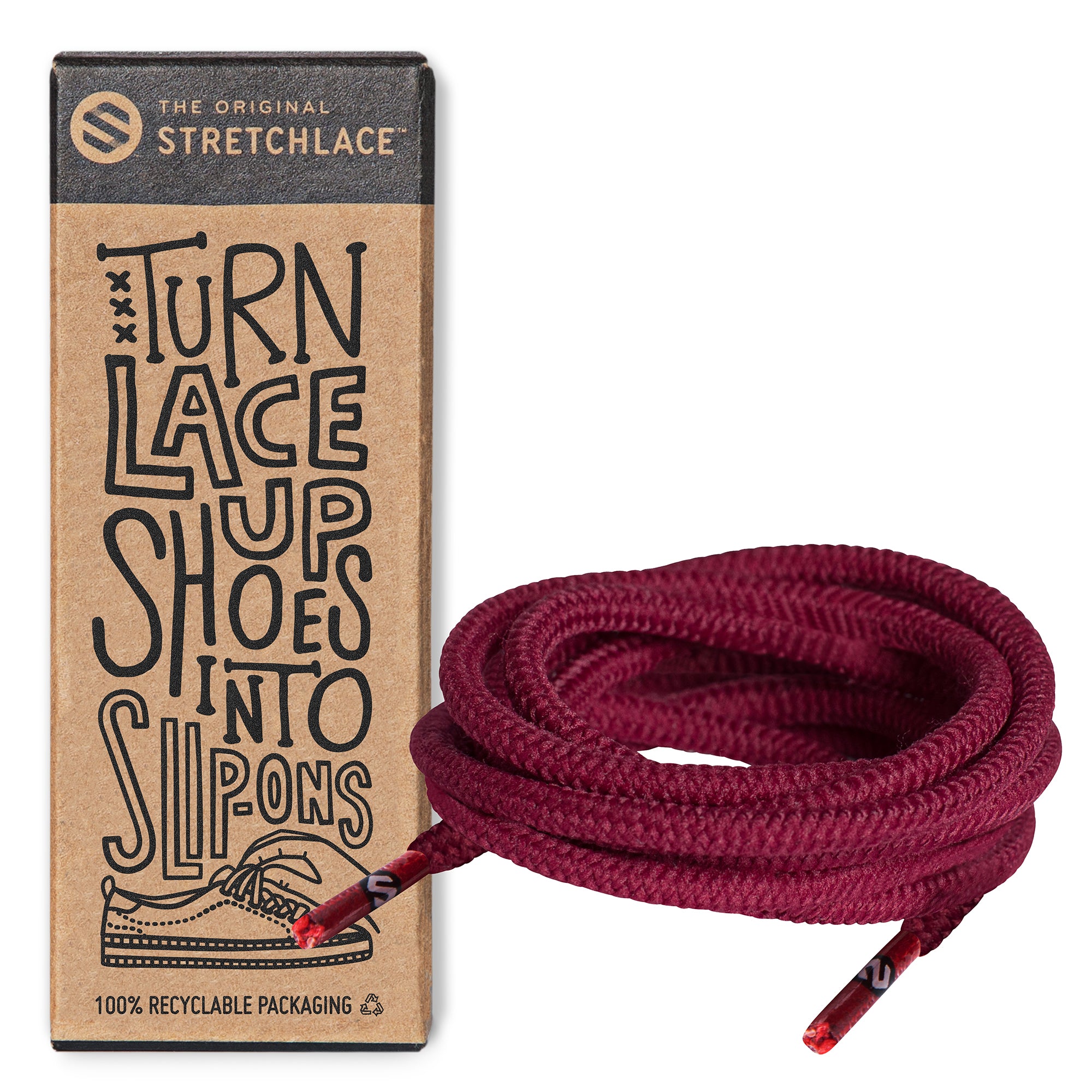 Dark Red Round Elastic Stretch Shoe Laces – The Original Stretchlace