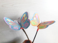 2 paper butterflies