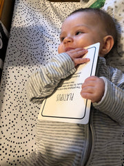 baby chewing flash card