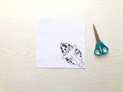 giraffe bookmark template