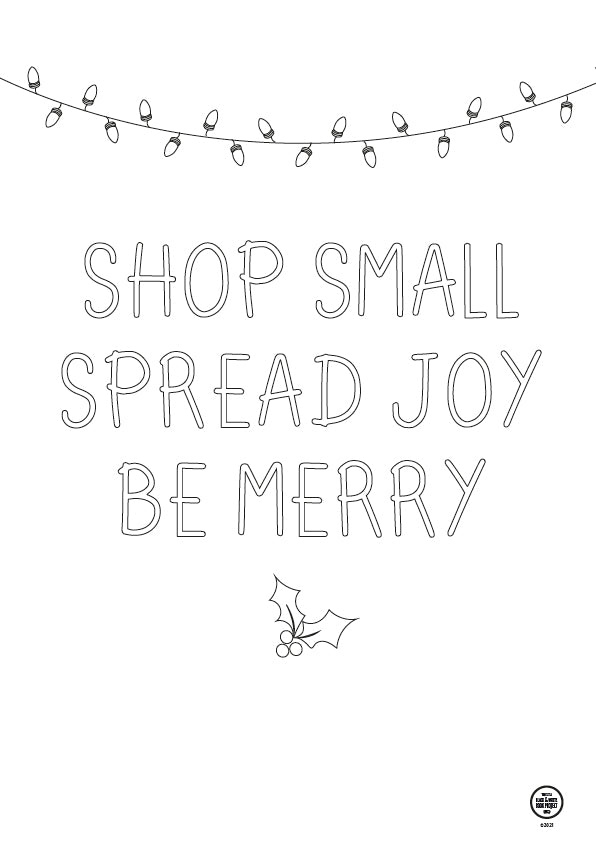 Shop small spread joy be merry poster artwork