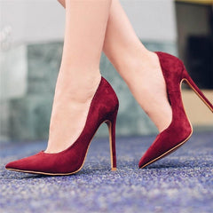 2018 Summer Luxury Women Pointed Toe Pumps pu Leather thin High Heels Ladies shallow colorful Sexy Pump Shoes