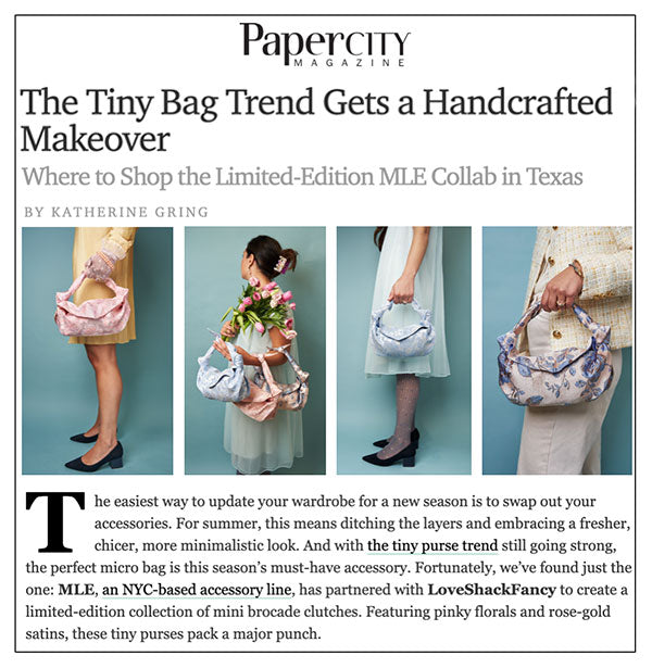 Papercity Magazine The Tiny Bag Trend Gets a Handcrafted Makeover