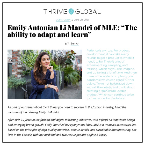 Emily Antonian Li Mandri of MLE: “The ability to adapt and learn”