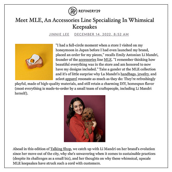 Meet MLE, An Accessories Line Specializing In Whimsical Keepsakes