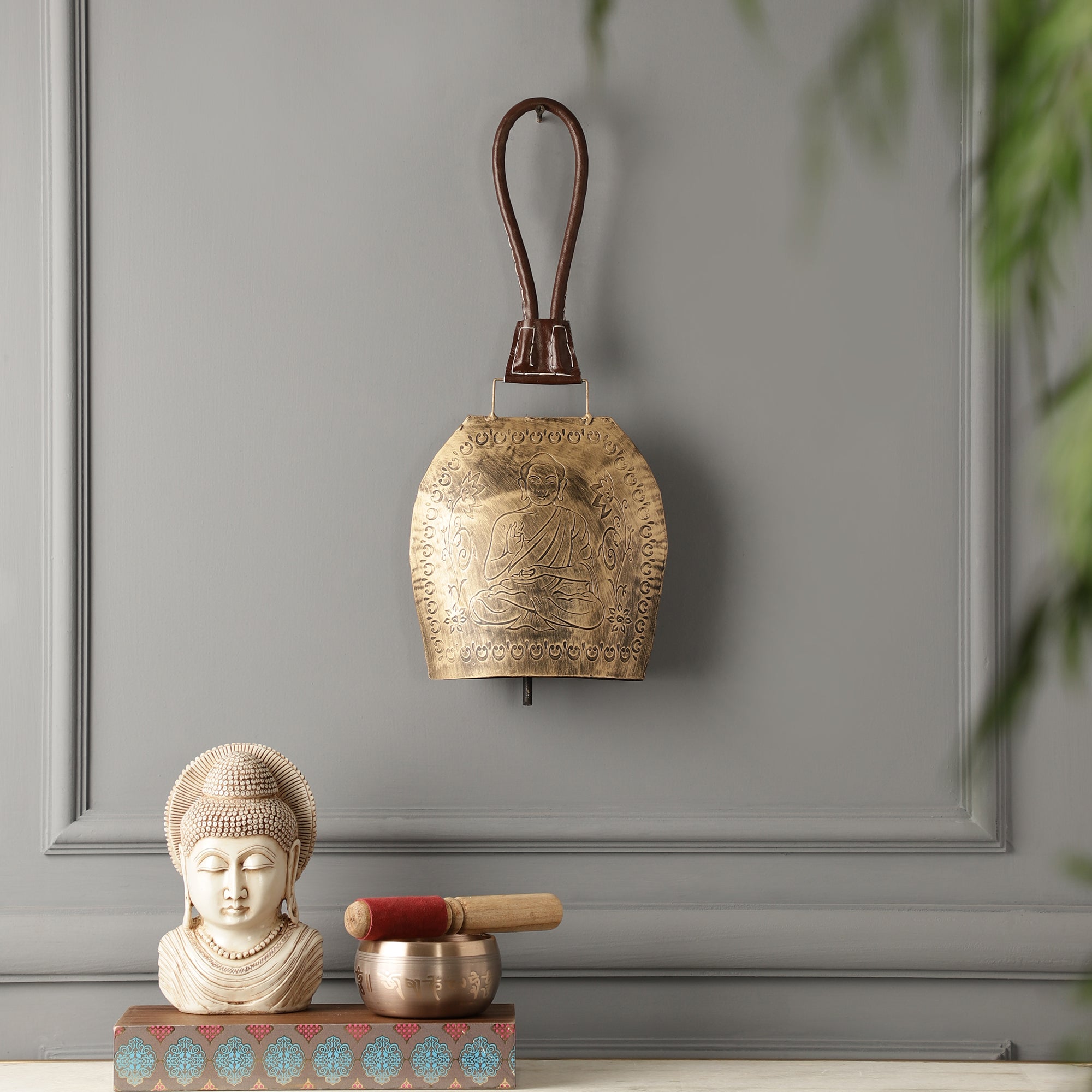 Peacock Brass Hanging Bell (Single)