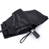 Three Folding Compact Fully Automatic Large Imitation leather High Quality Umbrellas