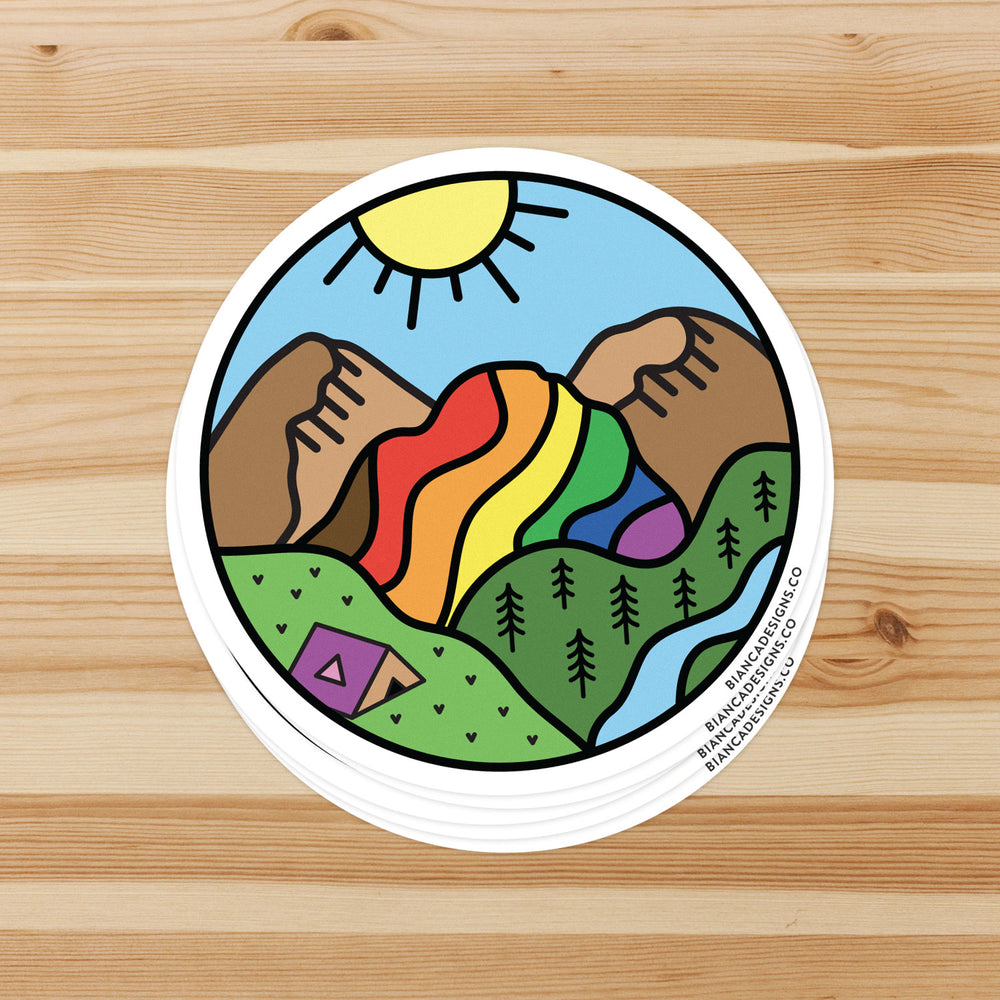 Subtle Pride Cupcake Vinyl Sticker – Campfires & Coffee