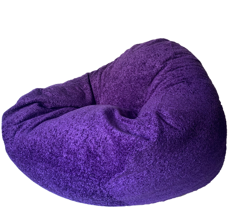 fluffy purple bean bag