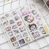 Fat Cat Stickers Sheet 6pcs