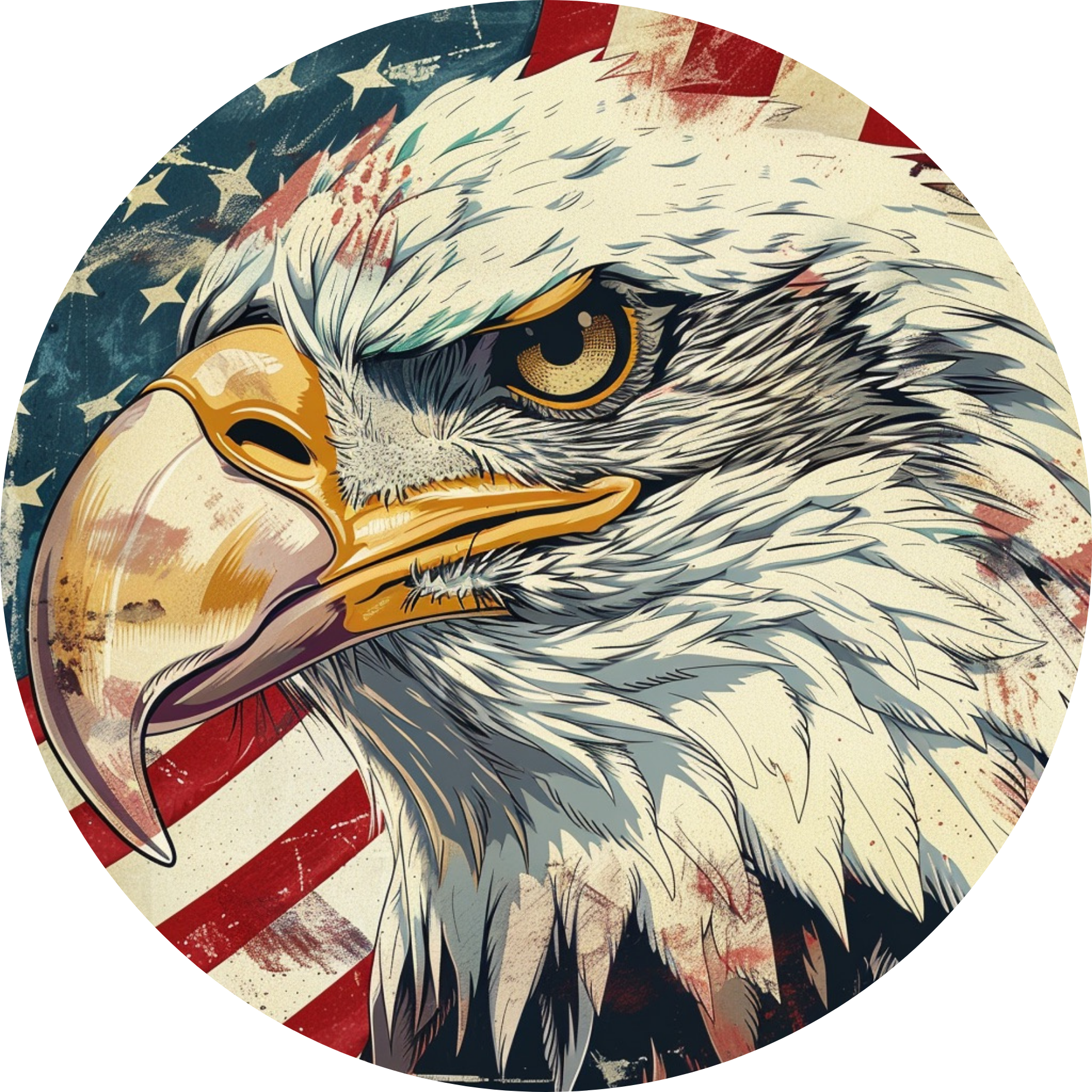 Image of The Presidential Eagle Metal Sign: Made In USA