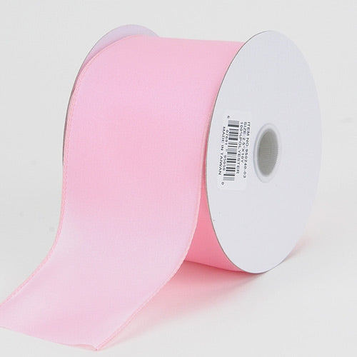 2-1/2X10Yd Wired Satin Hot Pink