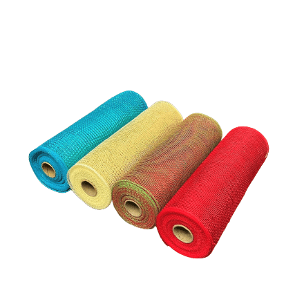 Holiday Floral Deco Mesh Set - Pack of 4 Rolls ( 10 Inch x 10 Yards )