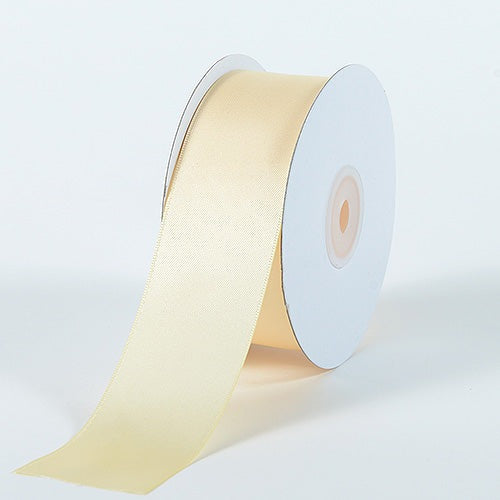 Ivory 1 1/2 inch x 100 Yards Satin Double Face Ribbon - by Jam Paper