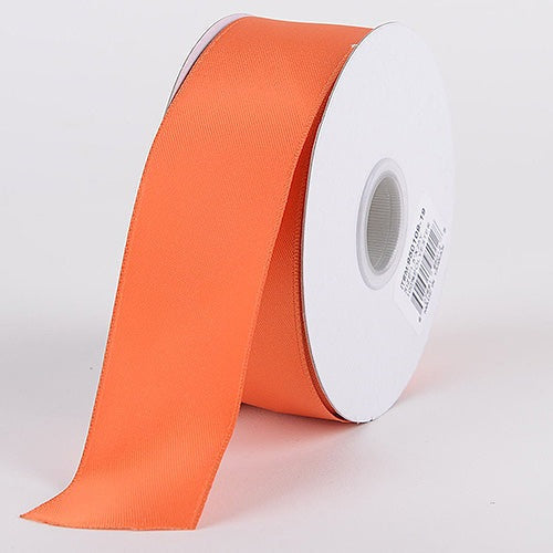 Double Faced Poly Satin Ribbon, 1/2 inch - Mandarin Orange - The Weed Patch