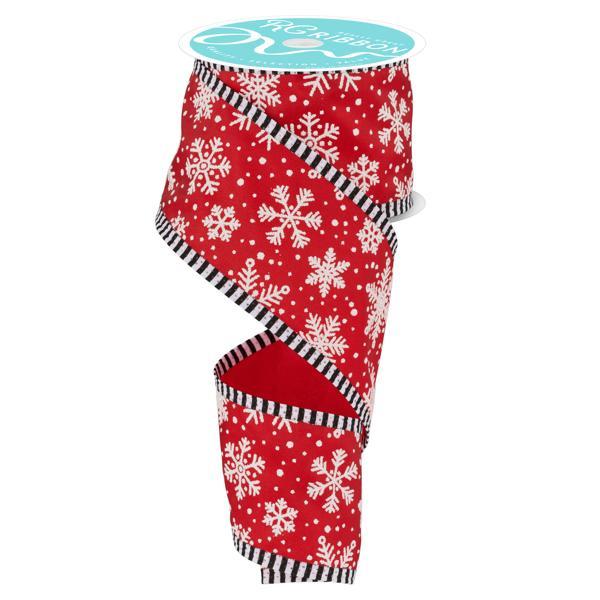 JAM Paper 2.5 x 10yd. Wired Snowflake Drifts Ribbon