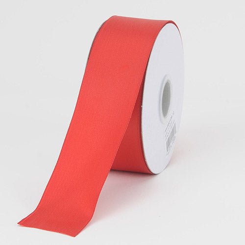 1.5 Inch White Satin Ribbon with Red & Black Baseball Stitching - 10 Yards