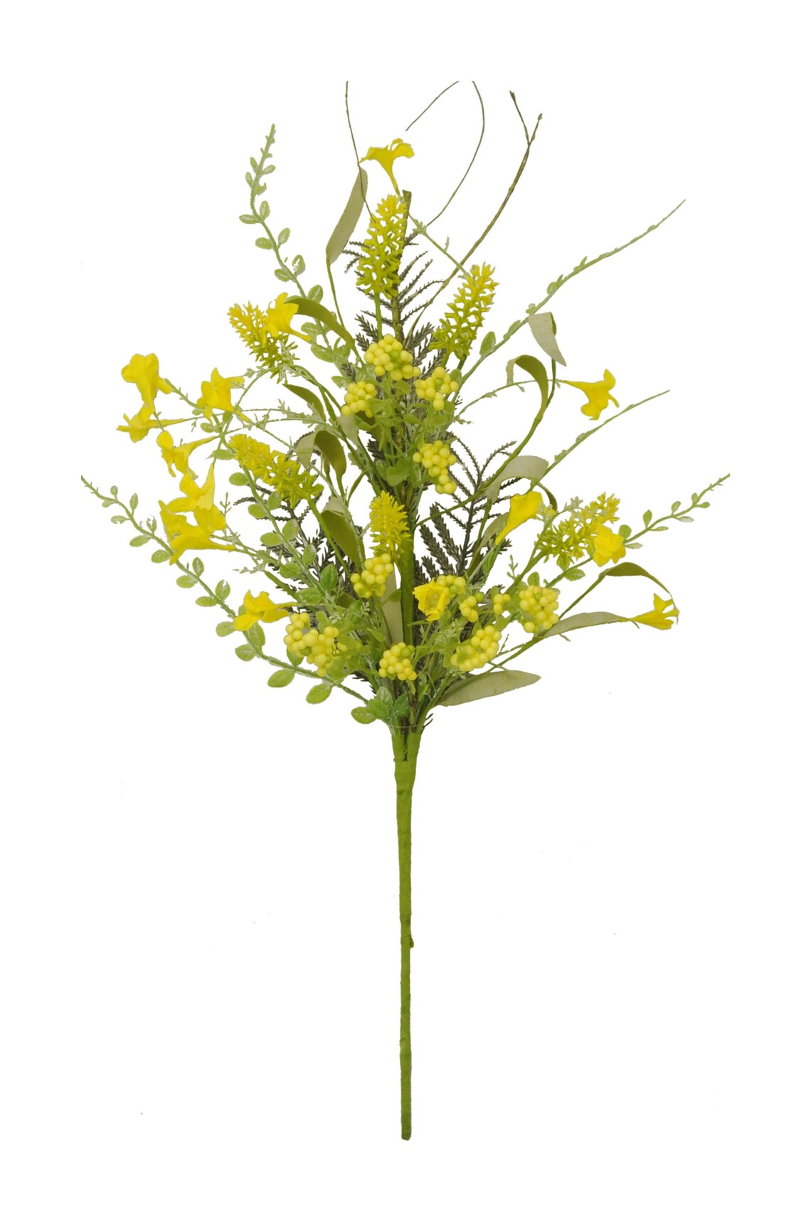 Image of 23 Inch Yellow Berry Spray - 60919