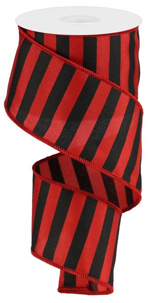 Thin Red Line Ribbon  Red-and-Black-Striped Ribbon