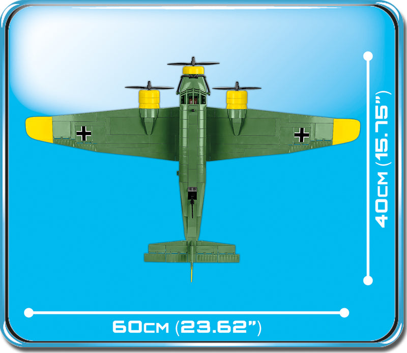 Junkers Ju 52/3m, 548 Piece Block Kit Top View Dimensions