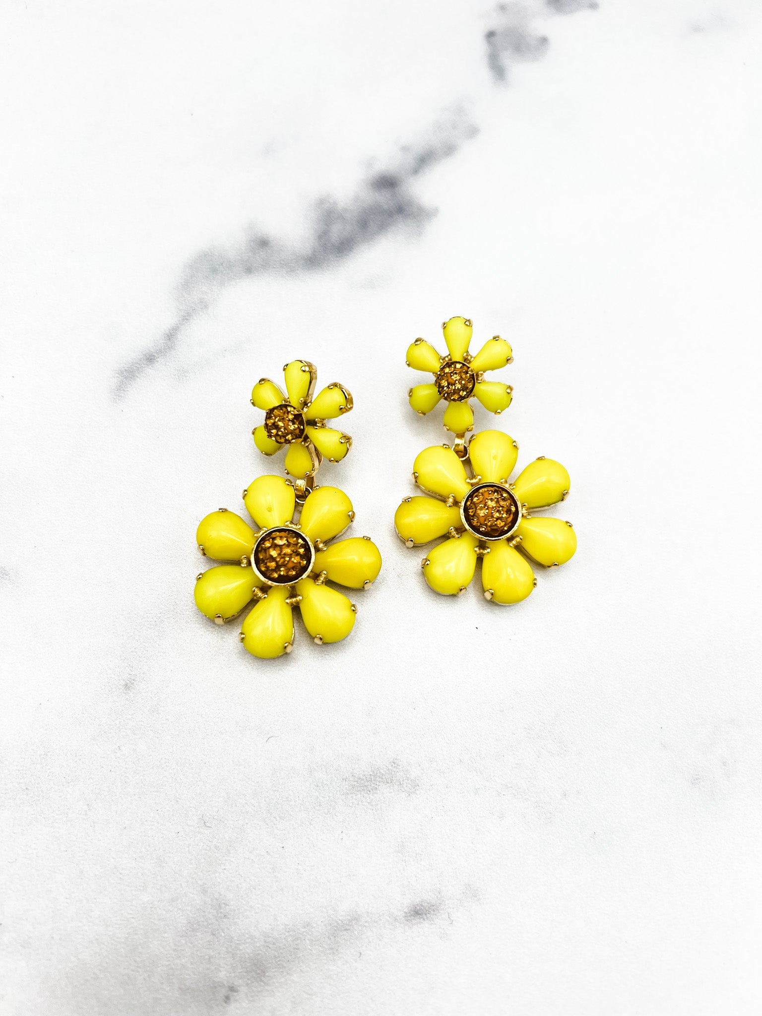 Cato Fashions | Cato Tiered Yellow Flower Earrings