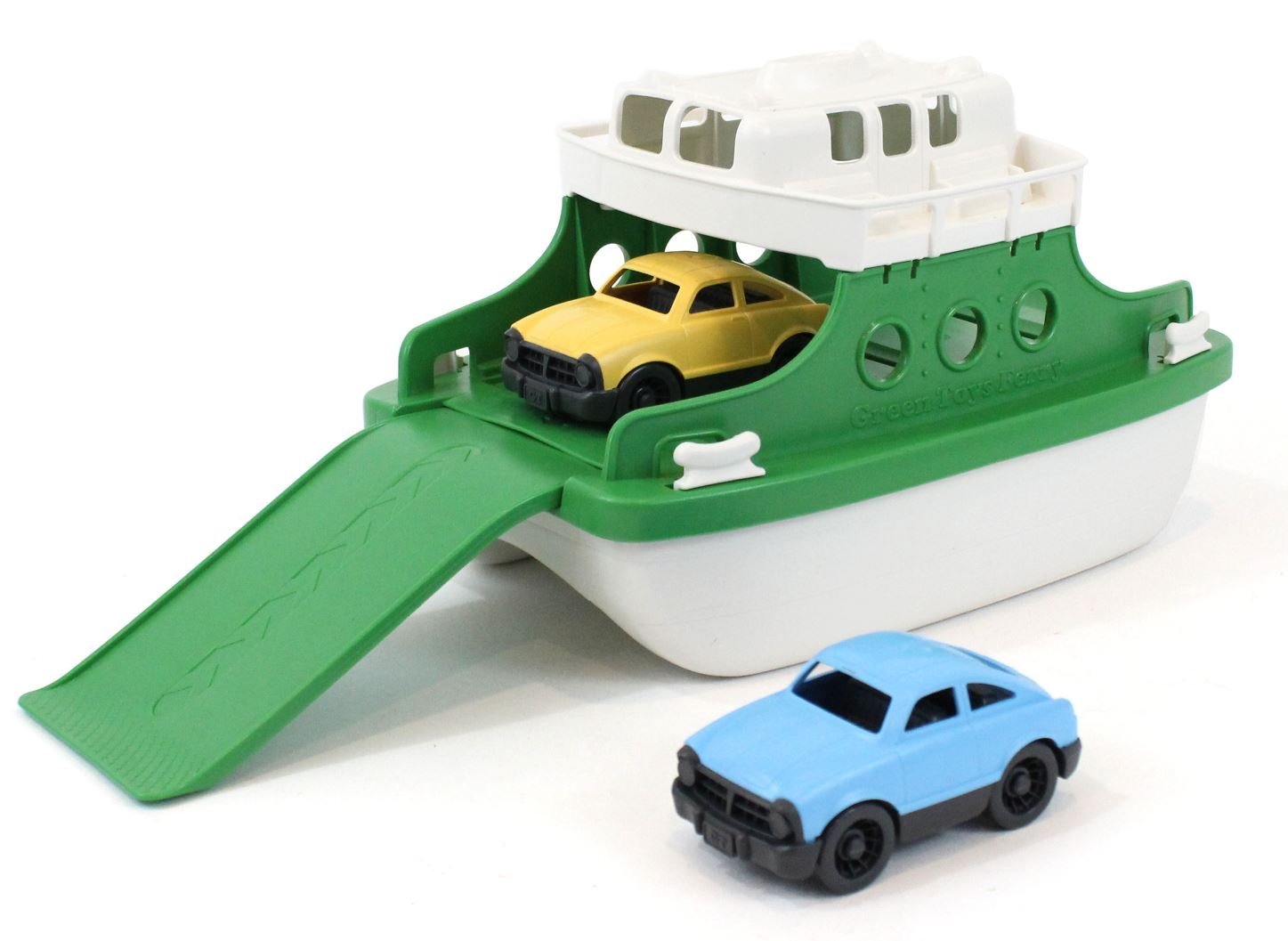 green toys ferry boat with mini cars