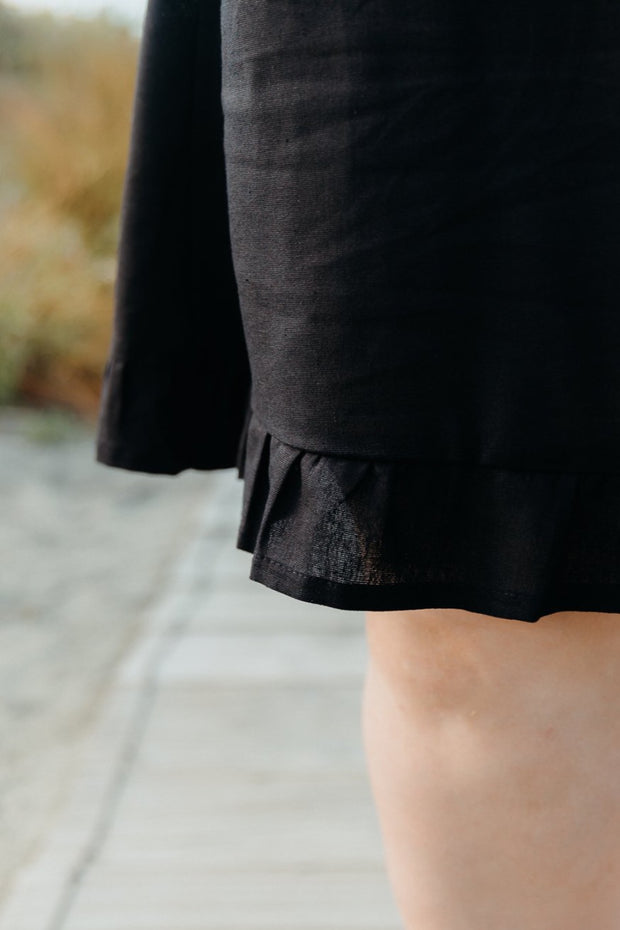 Bosc Dress - Black Linen