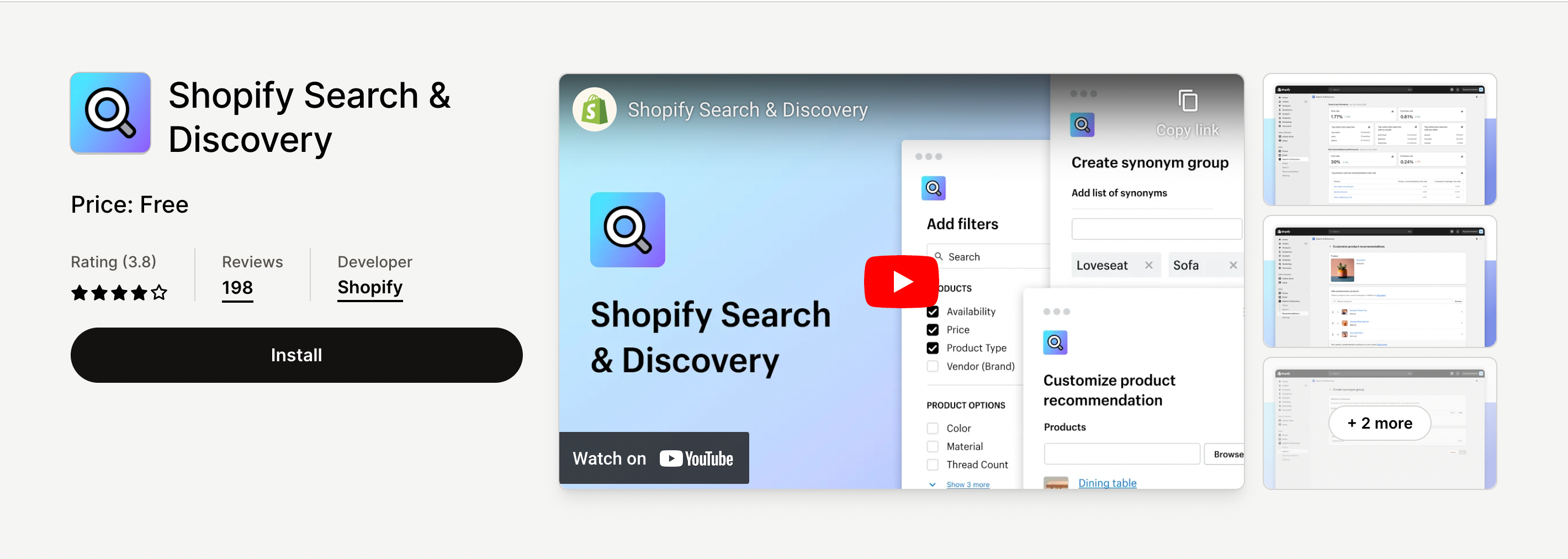 Shopify Search & Discovery app