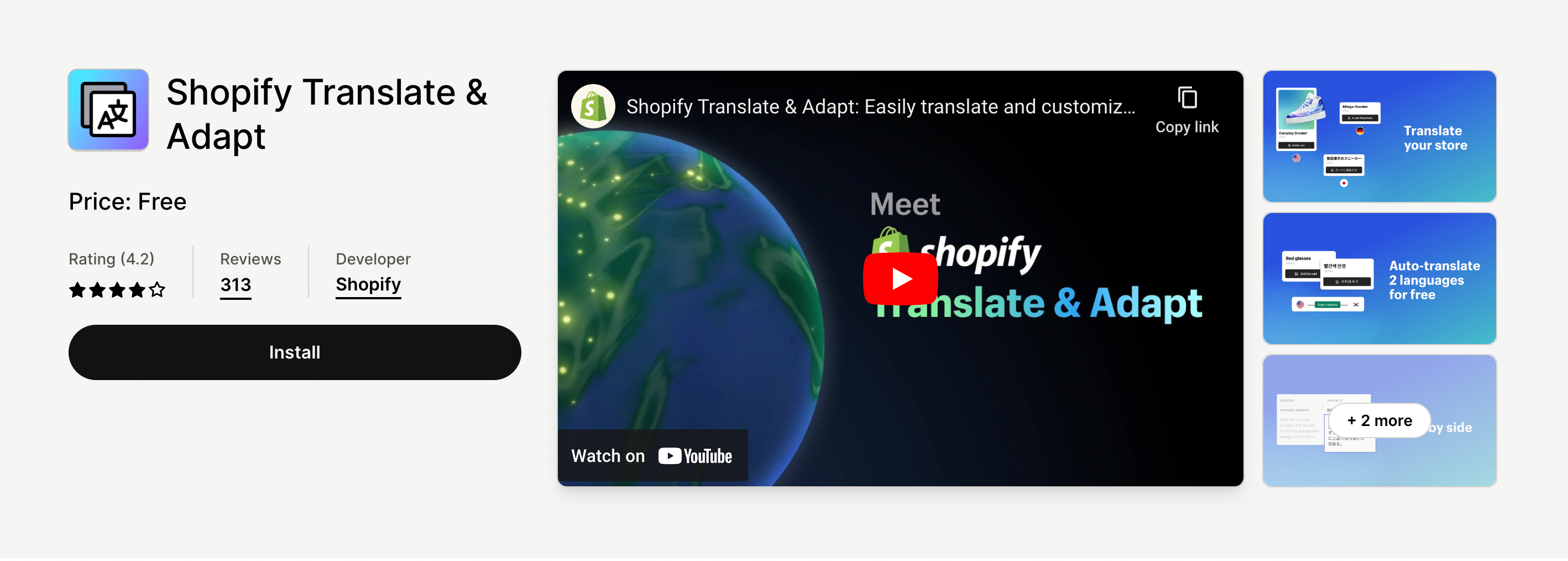 Shopify Translate & Adapt app