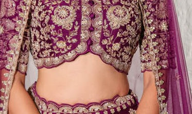 Majenta Lehenga Choli, Choli designs, Bridal Choli