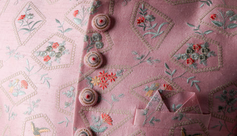 Pink Indowestern with intricate resham embroidery - Shreeman