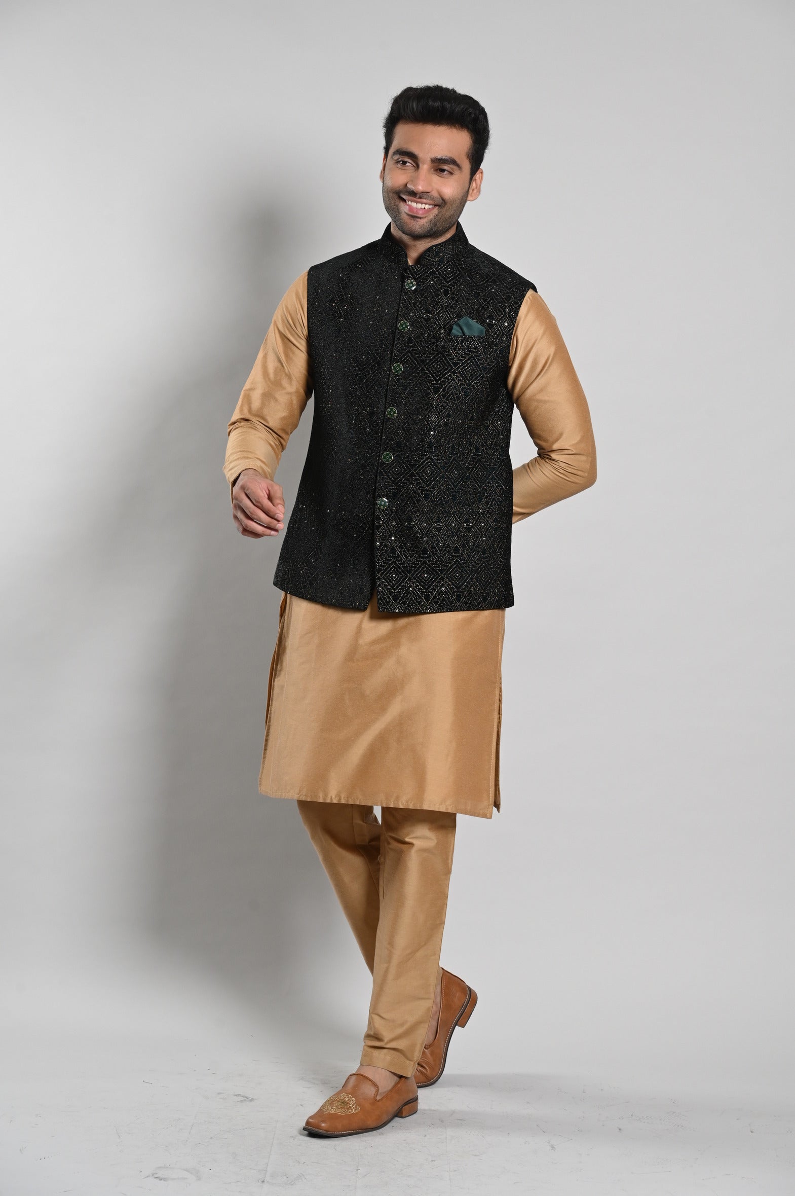 Stylotore Silk Kurta Pajama With Jacket For Men Latest Kurta Pajama Set  With Jacket Ethnic Party