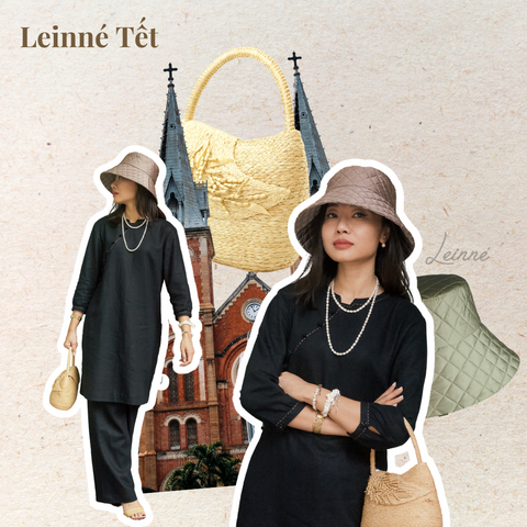 Leinné Black linen Áo dài - Leinné