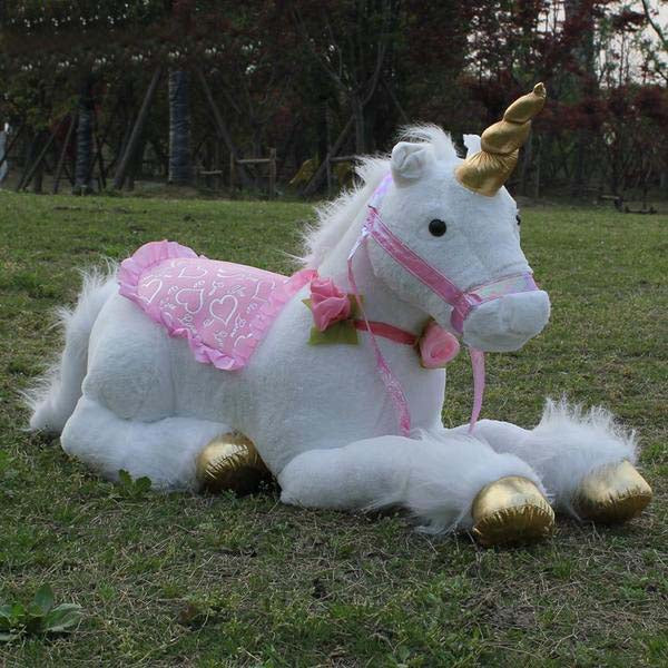 white unicorn soft toy