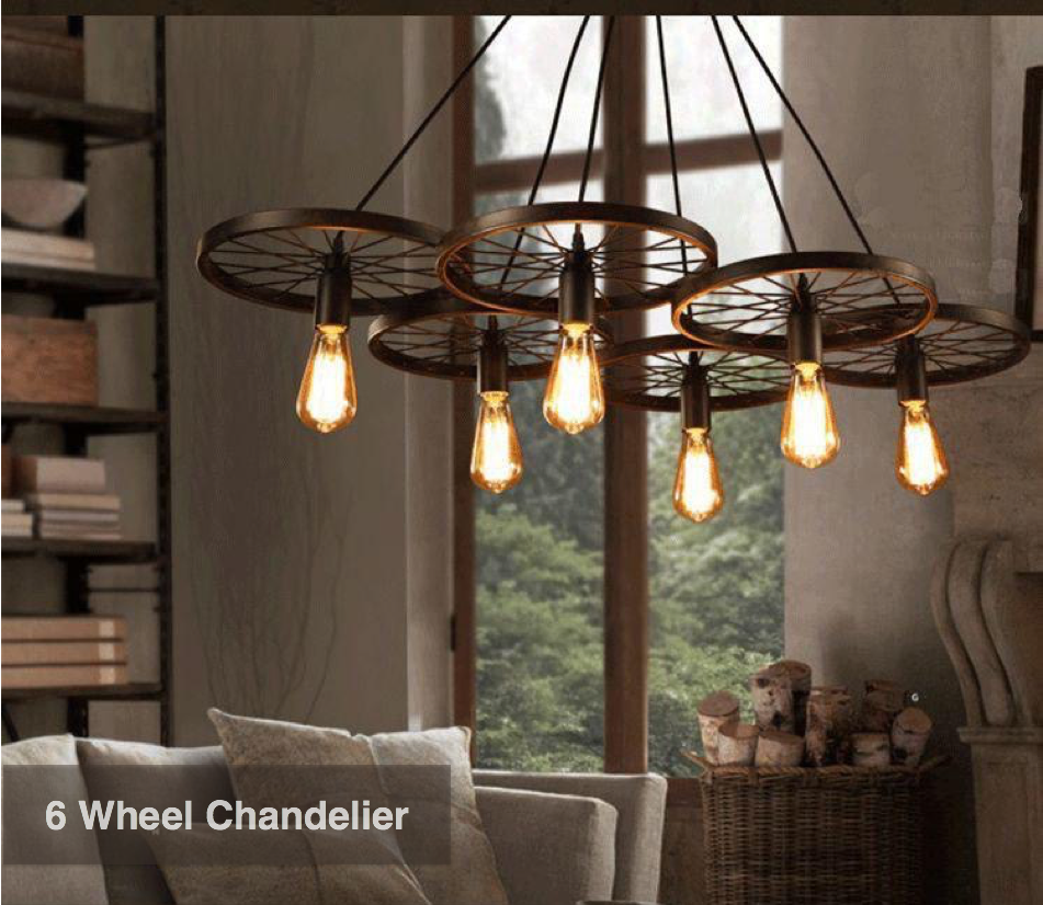 wheel pendant hanging light image 3
