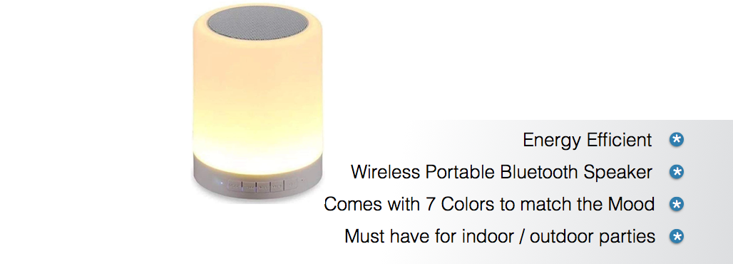 portable bluetooth speaker lamp