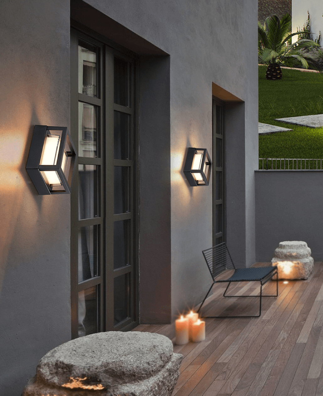 modern square porch led facade wall light footer image 1