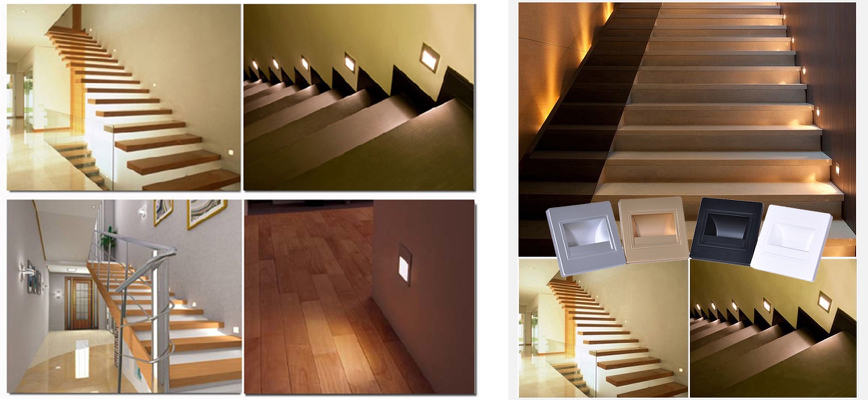 Concealed led step light warm white