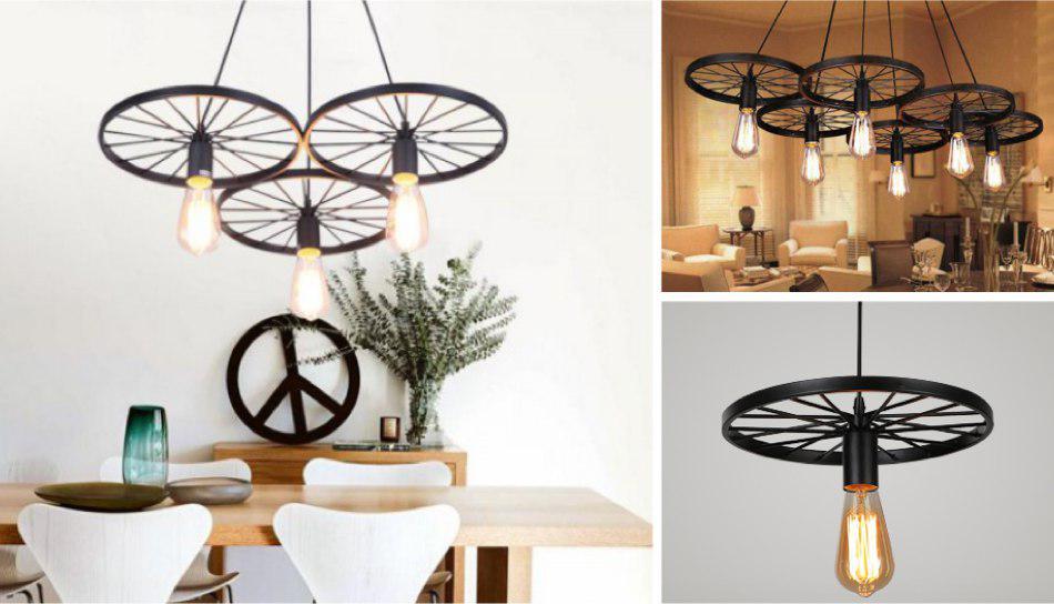 wheel pendant hanging light image 2