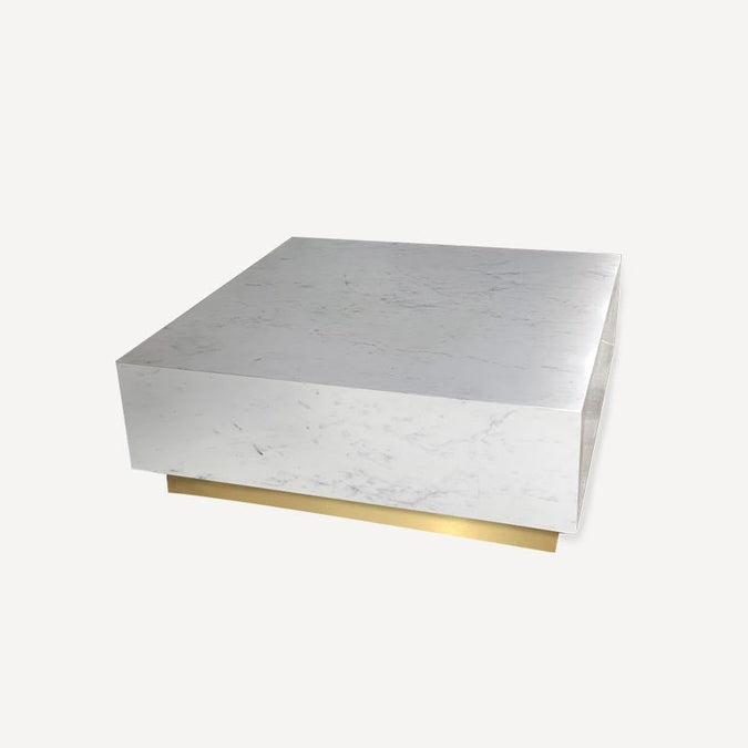 white square cocktail table