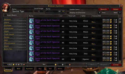 Swift Spectral Tiger Auction House Values MMO Champion