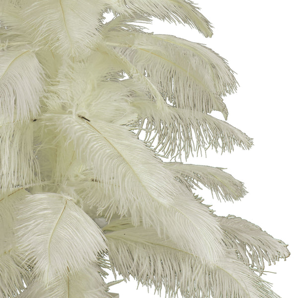 White Ostrich Feather Christmas Trees