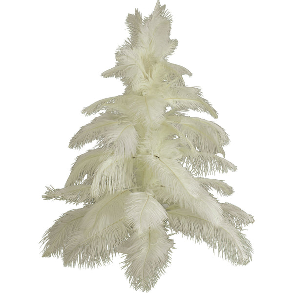 White Ostrich Feather Christmas Trees | Shop Lee Display 3ft