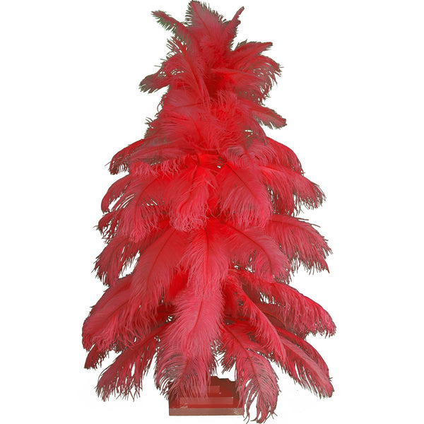 White Ostrich Feather Christmas Trees | Shop Lee Display 3ft